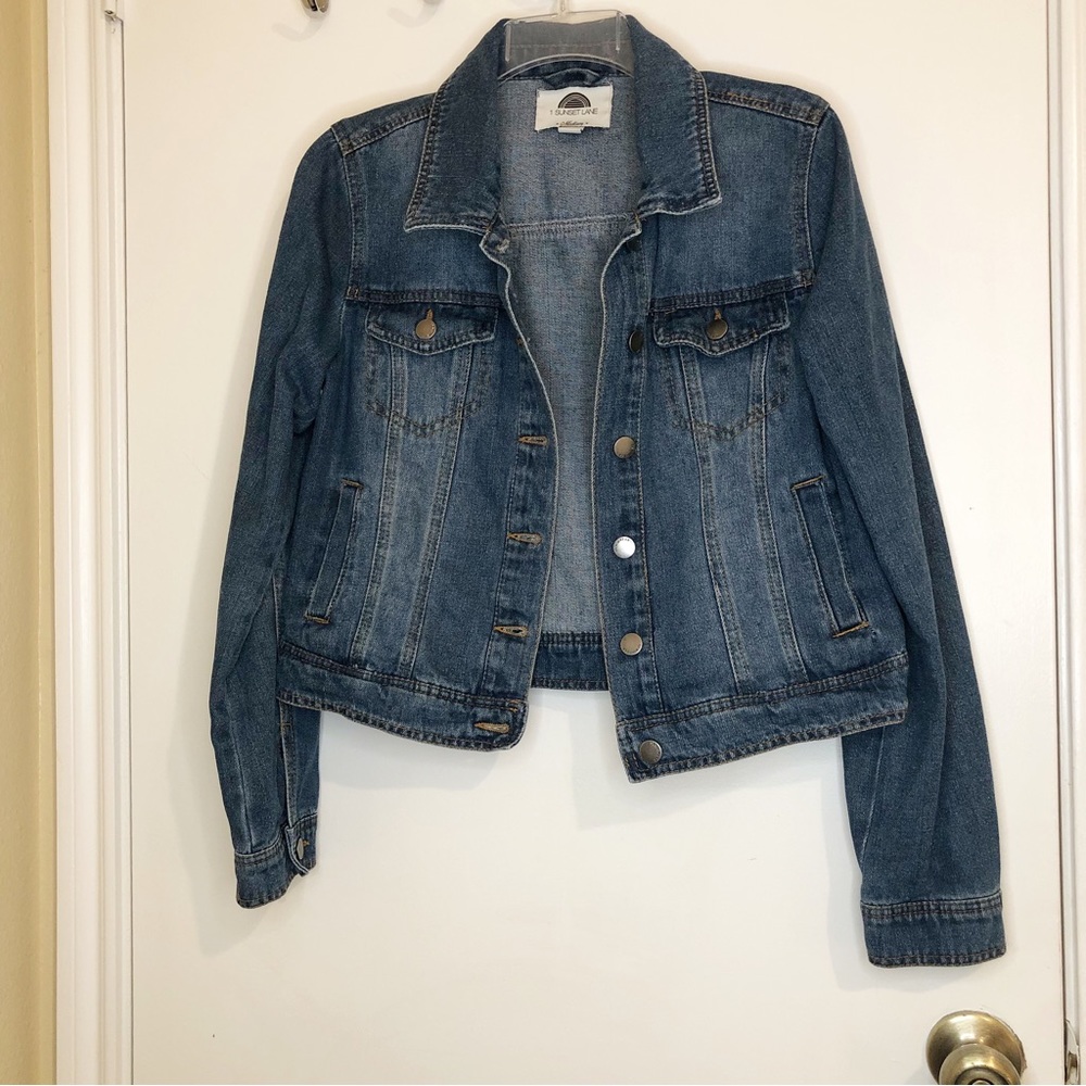 1 Sunset Lane LS Jean Jacket with Silver Buttons